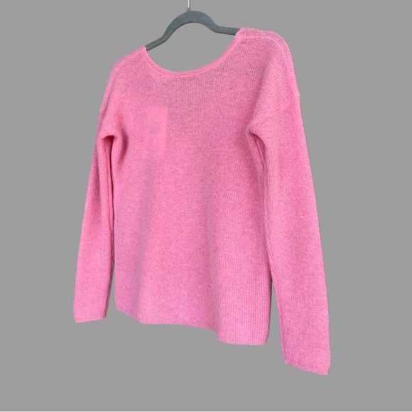 SEZANE NWT Rose Pink Alpaca Mohair Wool Reversible V Neck Barry Cardigan Sweater - Picture 10 of 16